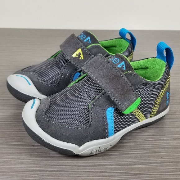 Plae Ty Shoe in Navy/Steel, Gray Suede, Toddlers Size 6 US / 22 - Picture 3 of 7